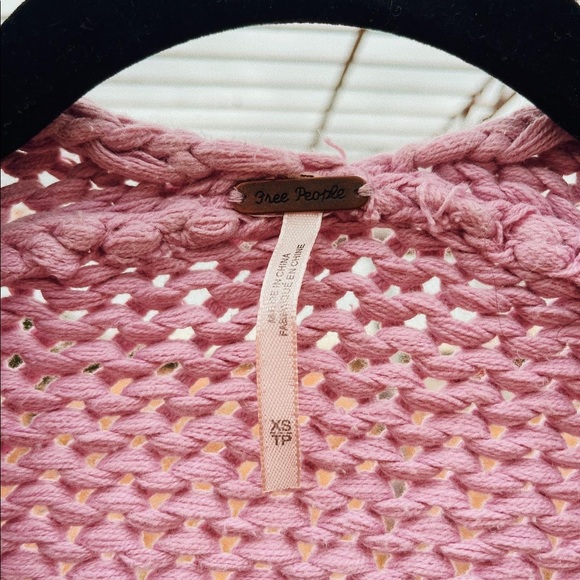 cotton candy free people cropped sweater - Picture 2 of 2